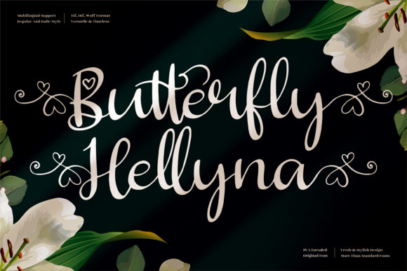 Butterfly Hellyna: A Delicate Script Font for Campaign Creatives