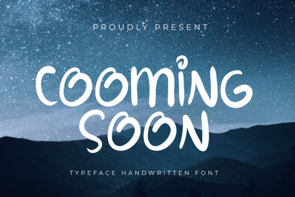 Cooming Soon: A Handwritten Typeface for Modern Editorial Design