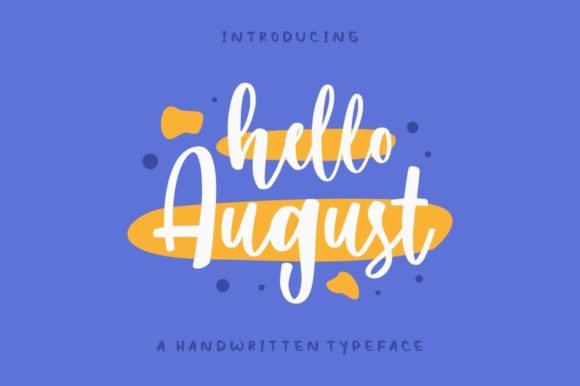 Hello August: A Playful Script Font for Modern Web Design