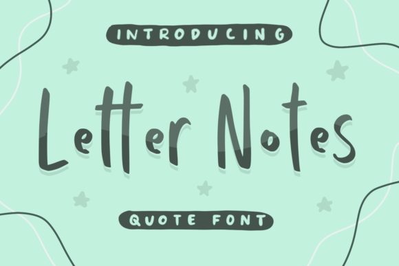 Letter Notes: A Versatile Script Font for Craft Creations