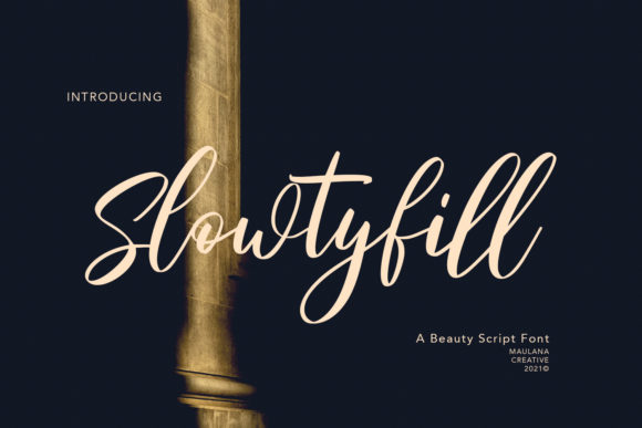 Slowtyfill: A Thoughtful Script Font for Editorial Warmth